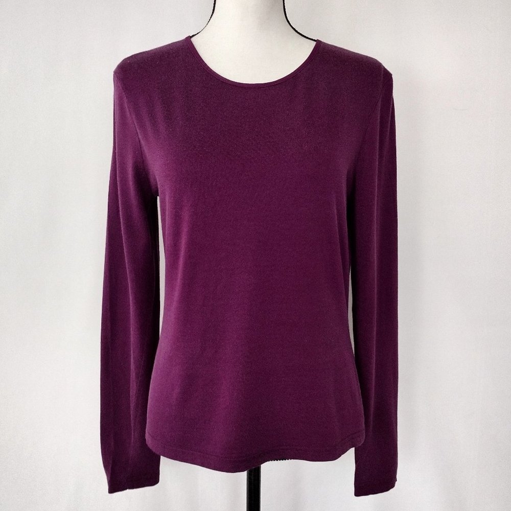 Merona Super Soft Purple Long Sleeve Slimming T Shirt